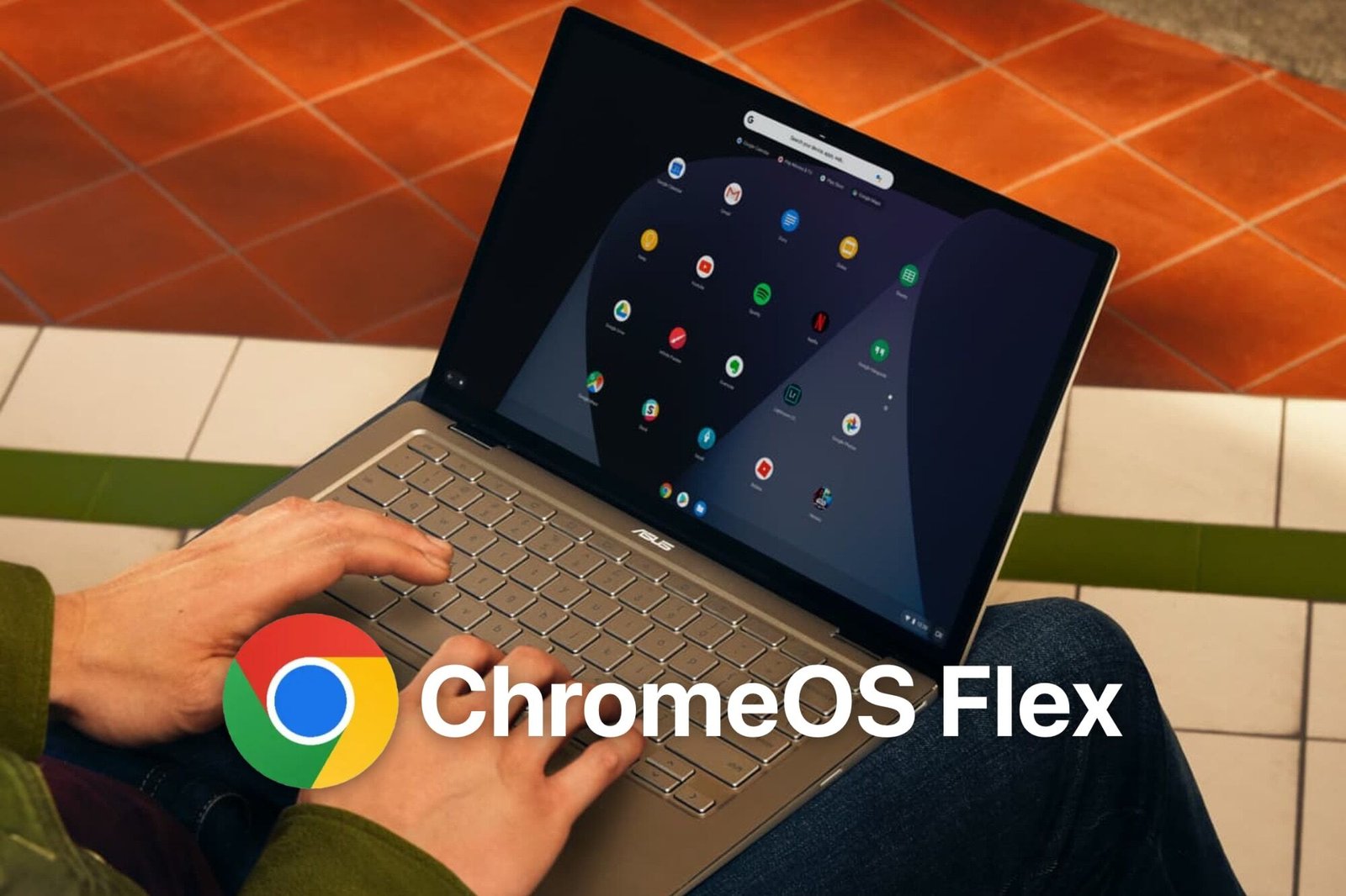 Imagen de un portátil con ChromeOS Flex