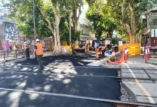 Imagen del corte de la obra en Villa Urquiza