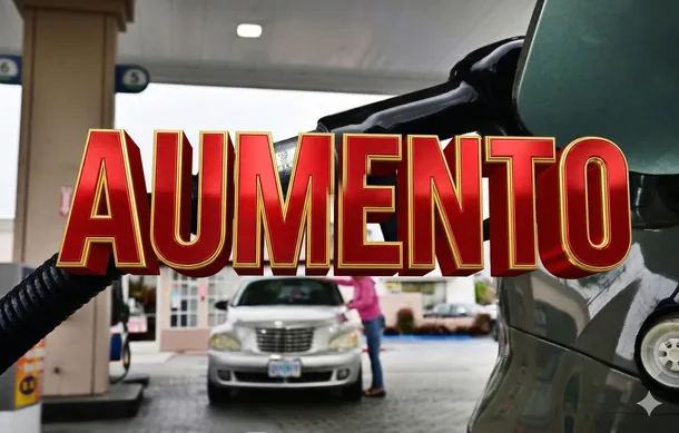 Gráfico que muestra el aumento en el precio de la nafta