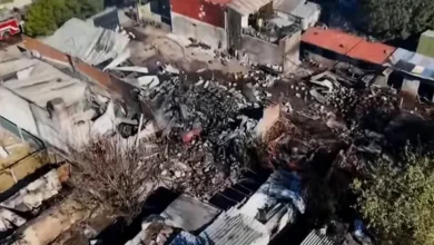 Imagen de la destrucción total en Mariano Acosta después de la explosión del depósito de garrafas