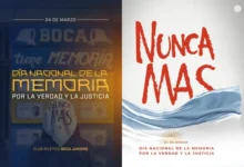 Imágenes de los mensajes de los clubes de fútbol argentino en el Día de la Memoria