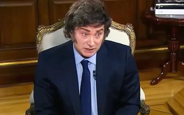Javier Milei en una conferencia de prensa