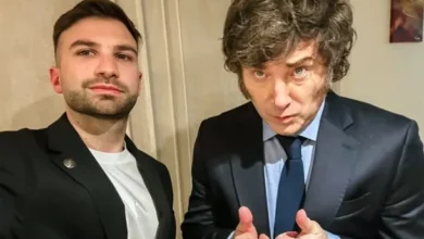 Imagen de Javier Milei y Mauricio Novelli en una reunión