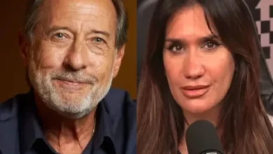 Momi Giardina y Guillermo Francella en el estudio de Luzu TV