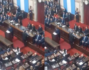 Germán Martínez, líder de Unión por la Patria, en una sesión de Diputados