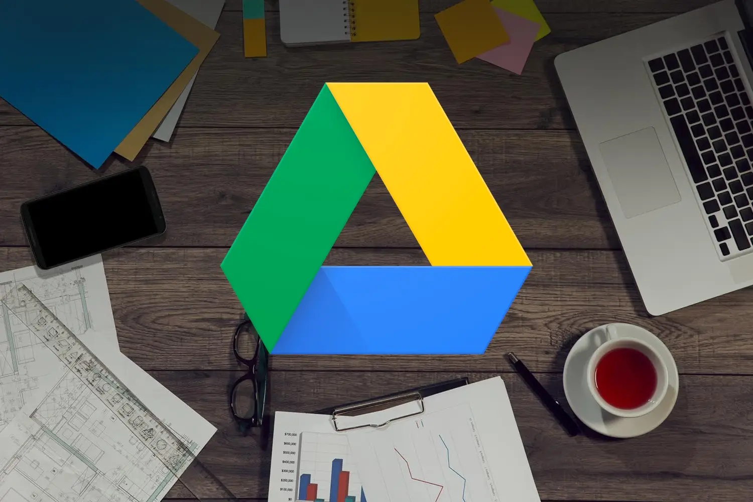 Imagen de la función de escáner de Google Drive en acción