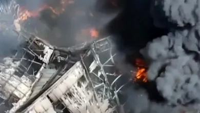 Incendio en el polo industrial Fademac de Francisco Álvarez