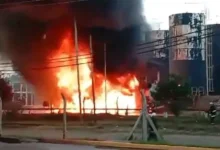 Incendio en refinería del Parque Industrial Pilar