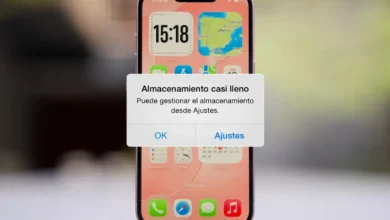 Imagen de un iPhone con espacio de almacenamiento disponible