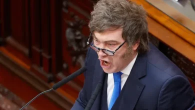 Javier Milei en una reunión económica