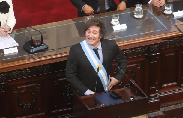 Javier Milei en la apertura de sesiones del Congreso