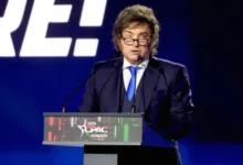 Javier Milei habla ante la CPAC en Budapest