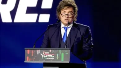 Javier Milei habla ante la CPAC en Budapest