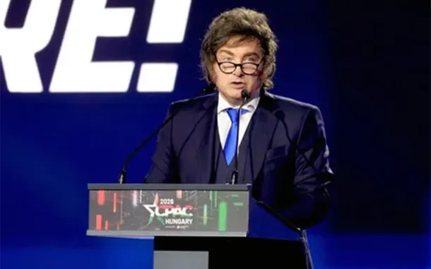 Javier Milei habla ante la CPAC en Budapest
