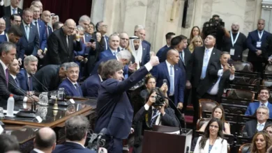 Javier Milei hablando en el Congreso de la Nación Argentina