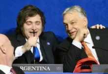 Javier Milei y Viktor Orbán en una reunión en Budapest