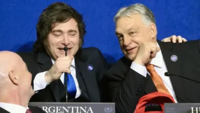 Javier Milei y Viktor Orbán en una reunión en Budapest