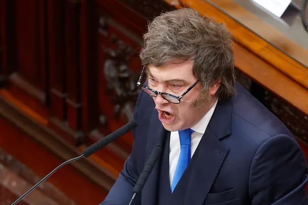 Javier Milei en una reunión económica