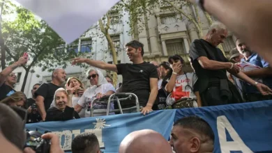 Axel Kicillof en Plaza de Mayo durante el acto por el Día de la Memoria