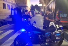 Imagen de la manifestación afuera del Congreso por la Ley de Glaciares