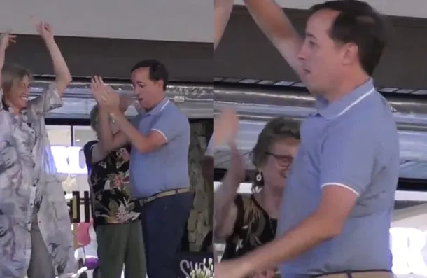 Marcelo Porcel bailando en Punta del Este