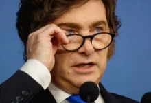 Javier Milei en una conferencia de prensa