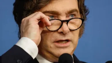 Javier Milei en una conferencia de prensa