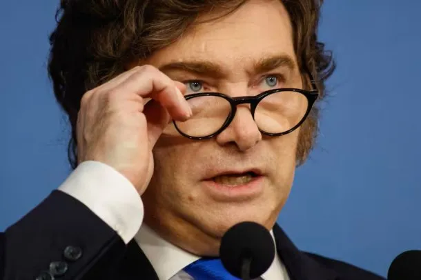 Javier Milei en una conferencia de prensa