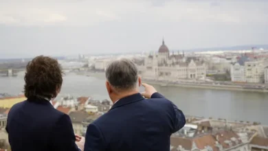 Javier Milei y Viktor Orbán en una reunión en Budapest