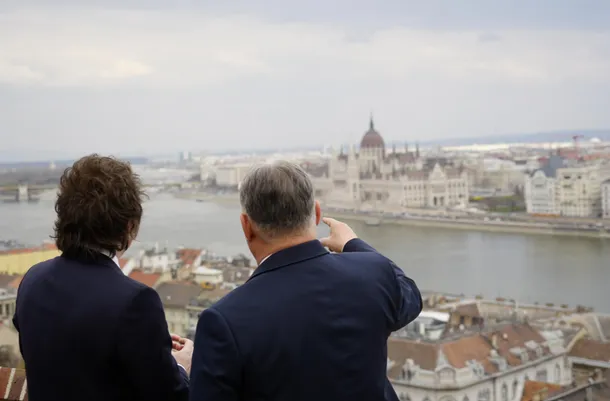 Javier Milei y Viktor Orbán en una reunión en Budapest