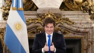 Javier Milei en una conferencia de prensa