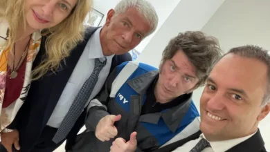 Javier Milei y Mariano Cúneo Libarona en una reunión oficial