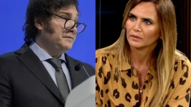 Amalia Granata y Javier Milei en el Congreso