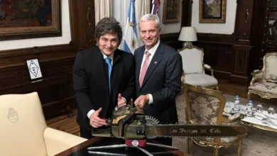 Javier Milei y José Antonio Kast en la ceremonia de asunción