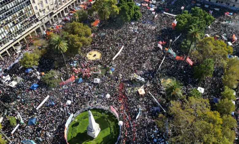 Axel Kicillof en Plaza de Mayo