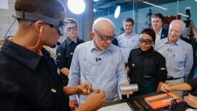Paolo Rocca y Lula Da Silva en Río de Janeiro durante la inauguración de la Escuela Técnica Roberto Rocca