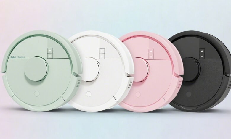 Imagen del nuevo Roomba Mini de iRobot, mostrando su compacto diseño y mopas desechables.