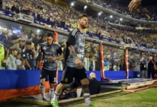 La Selección Argentina en entrenamiento previo al partido contra Mauritania