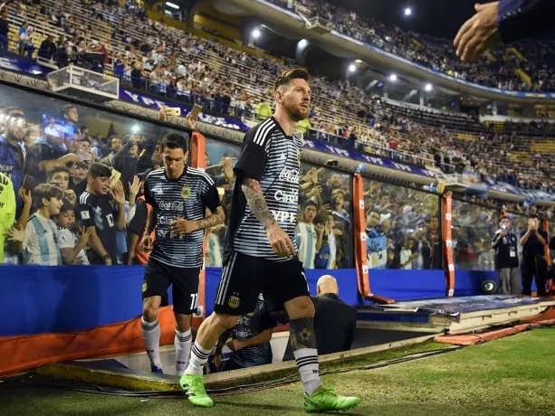 La Selección Argentina en entrenamiento previo al partido contra Mauritania