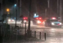 Imagen de un cielo nublado con tormentas en el horizonte