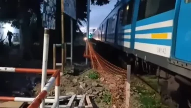 Tren Sarmiento paralizado en la estación Caballito