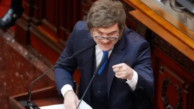 Javier Milei en la apertura del Congreso