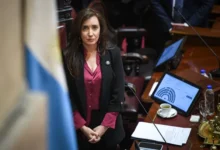 Victoria Villarruel en una sesión del Senado