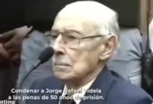 Imagen de Jorge Rafael Videla durante su juicio