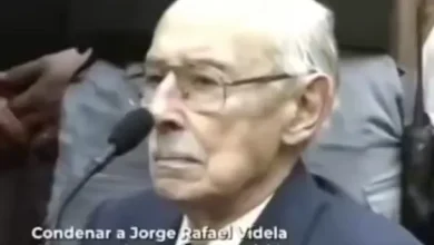 Imagen de Jorge Rafael Videla durante su juicio