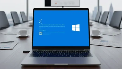Imagen del Explorador de archivos de Windows 11 con destellos blancos