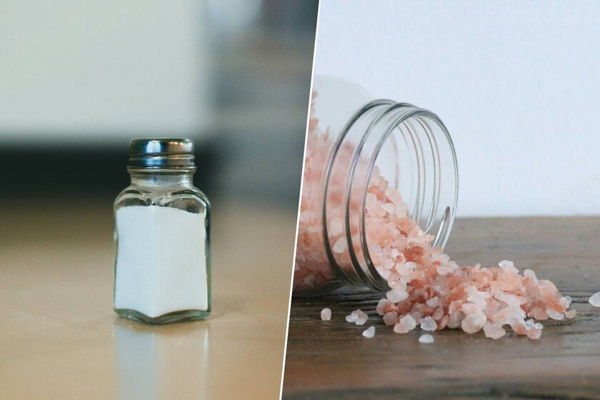 Imagen de una salera con sal yodada en una mesa