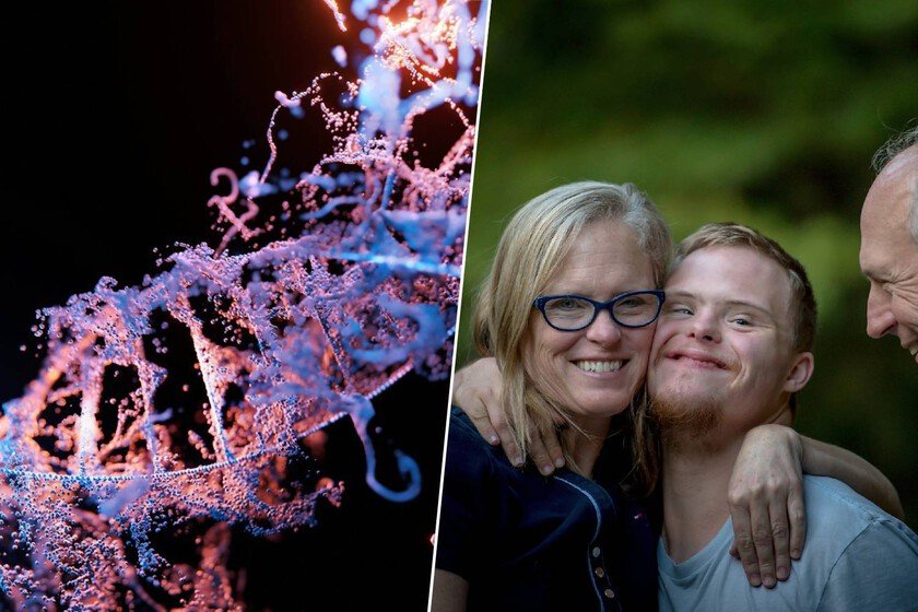 Ilustración del cromosoma 21 y su relación con el síndrome de Down