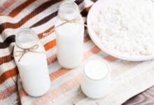 Imagen de un vaso con kéfir