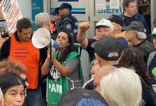 Federico Giuliani declara en Tribunales Federales durante la jornada de lucha